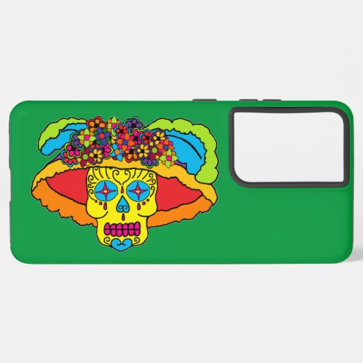 Catrina Suiker Schedel Samsung Galaxy Hoesje (Achterkant horizontaal)