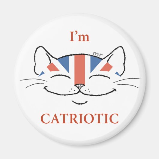 Catriottische kat magneet (Voorkant)