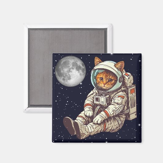 Catronaut Cat Astronaut Magneet (Voorkant / Achterkant)