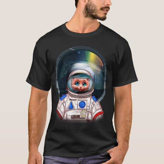 Catronaut Kitten Cat Astronaut Deep Space Cosmic T-shirt (Voorkant)