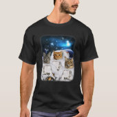 Catronauts Space Cat Astronaut met kat Head in Ga T-shirt (Voorkant)