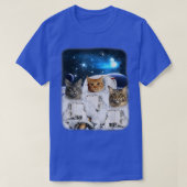 Catronauts Space Cat Astronaut met kat Head in Ga T-shirt (Design voorkant)