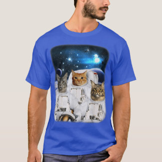 Catronauts Space Cat Astronaut met kat Head in Ga T-shirt