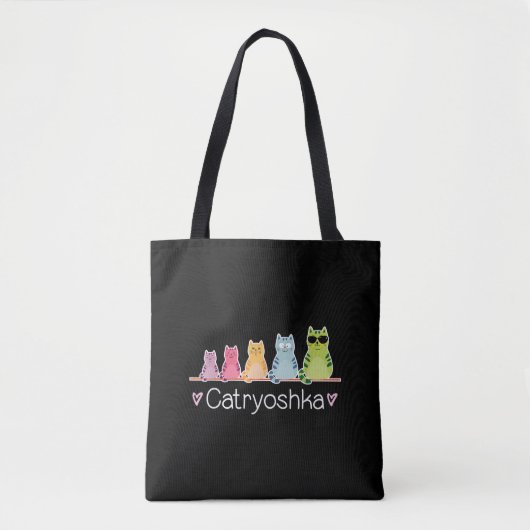 Catryoshka Cute Cats Matryoshka Russische nesten Tote Bag (Voorkant)