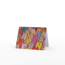 Cats02 blanco wenskaart