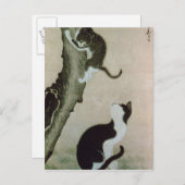 Cats, 17th century (ink on silk) briefkaart (Voorkant / Achterkant)