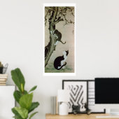 Cats, 17th century (ink on silk) poster (Thuiskantoor)