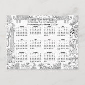 Cats 2026 Calendar Personalized Message or Name Briefkaart (Voorkant)