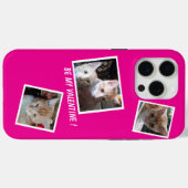 Cats 3 Foto's Collage Huisdieren Naam Groen Case-Mate iPhone Case (Achterkant (horizontaal))