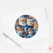 Cats Afstuderen dag Ronde Sticker (Envelop)