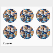 Cats Afstuderen dag Ronde Sticker (Vel)