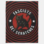 Cats Against Fascists Fleece Deken (Voorkant)