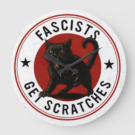 Cats Against Fascists Grote Klok (Voorkant)