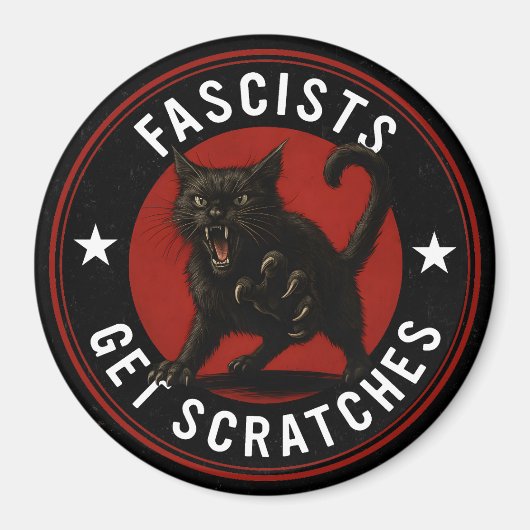 Cats Against Fascists Magneet (Voorkant)