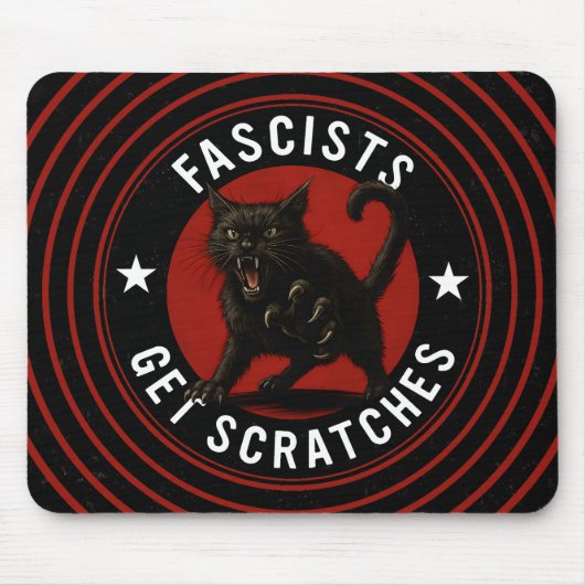 Cats Against Fascists Muismat (Voorkant)
