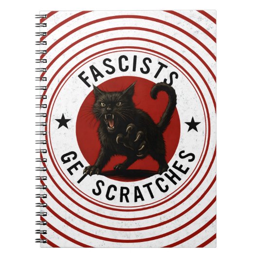 Cats Against Fascists Notitieboek (Voorkant)