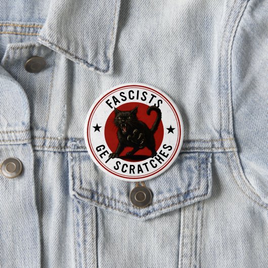 Cats Against Fascists Ronde Button 7,6 Cm (In situ)