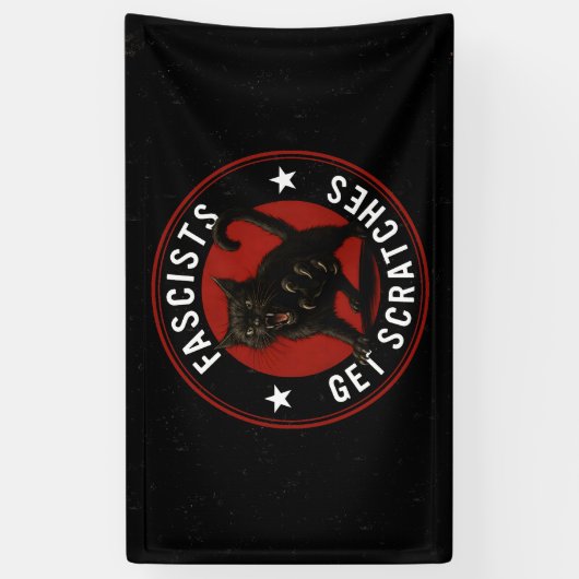 Cats Against Fascists Spandoek (Verticaal)