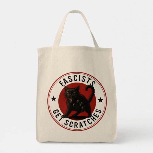 Cats Against Fascists Tote Bag (Achterkant)