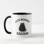 Cats Against Racism: Grappige politieke humor Cat Mok (Links)