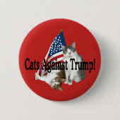 "Cats against Trump" Button (Voorkant)