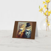 Cats als Holmes en Watson Kaart (Gele Bloem)