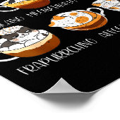 Cats &amp; Coffee Lover Funny Caffeine Quote Cattf Poster (Hoek)