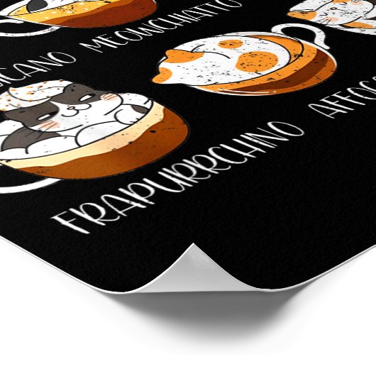 Cats &amp; Coffee Lover Funny Caffeine Quote Cattf Poster (Hoek)