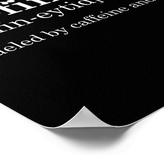 Cats & Coffee Lover Funny Caffeine Quote Coffe Poster (Hoek)