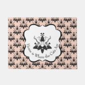 Cats and Catnip Damask Kijk Patroon Deurmat (Voorkant)