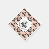 Cats and Catnip Damask Kijk Patroon Servet (Hoek)