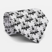 Cats and Catnip Damask Kijk Patroon Stropdas (Opgerold)