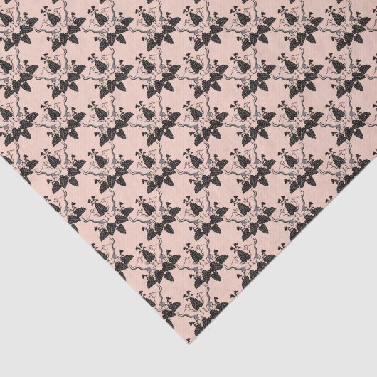 Cats and Catnip Damask Kijk Patroon Tissuepapier (Detail)