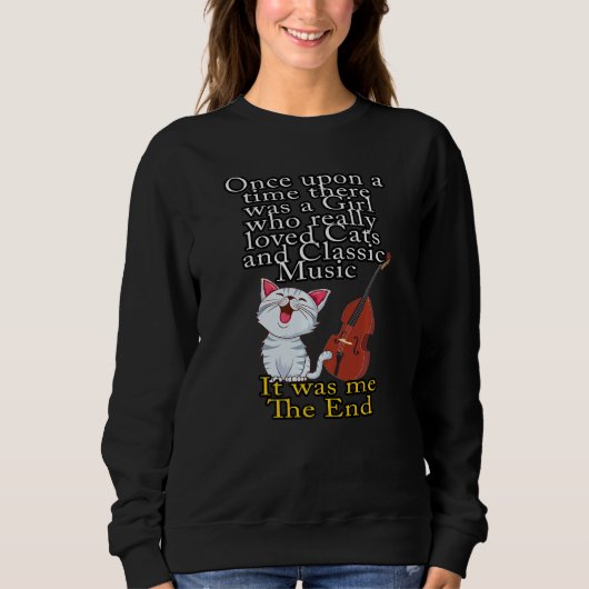 Cats and Classic Music Once Upon A Time Girl 1 Trui (Voorkant)