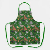 Cats And Dogs Pattern Design On Green  Schort (Voorkant)