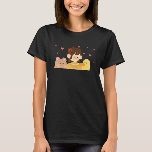 Cats and Ducks Cute Animal T-shirt (Voorkant)