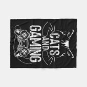 Cats And Gaming Funny For Gamer, Cat Lover, Cat Mo Fleece Deken (Voorkant (Horizontaal))