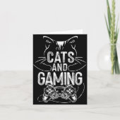 Cats And Gaming Funny For Gamer, Cat Lover, Cat Mo Kaart (Voorkant)