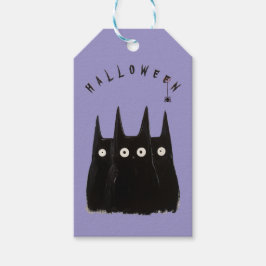 Cats and Halloween, personalized Cadeaulabel