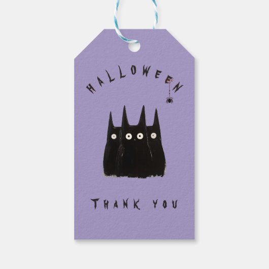Cats and Halloween, personalized Cadeaulabel (Achterkant)