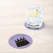 Cats and Halloween, personalized Ronde Kartonnen Onderzetter (Insitu)