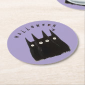 Cats and Halloween, personalized Ronde Kartonnen Onderzetter (Gebogen)