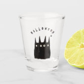 Cats and Halloween, personalized Shot Glas (Voorkant)