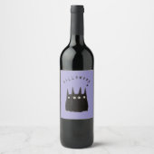 Cats and Halloween, personalized Wijn Etiket (Voorkant)