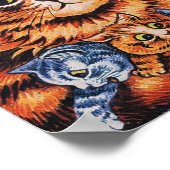 Cats and her Kittens Louis Wain Poster (Hoek)