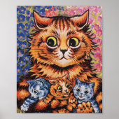 Cats and her Kittens Louis Wain Poster (Voorkant)