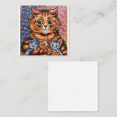 Cats and her Kittens Louis Wain Vierkante Visitekaartje (Voorkant / Achterkant)