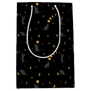 Cats and Moon Phases Gift Bag Medium Cadeauzakje
