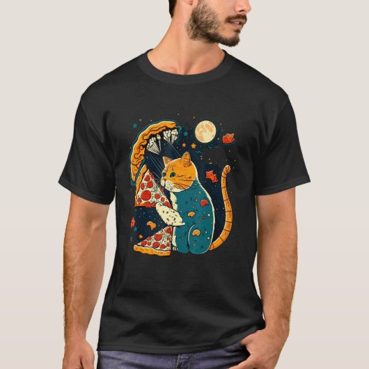 Cats And Pizza Funny Design Cat Lovers Pizza Lover T-shirt (Voorkant)