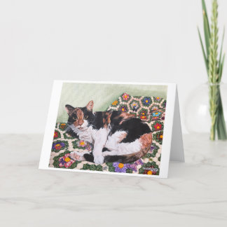 Cats and Quilts-Zoey Thank You Card Bedankkaart